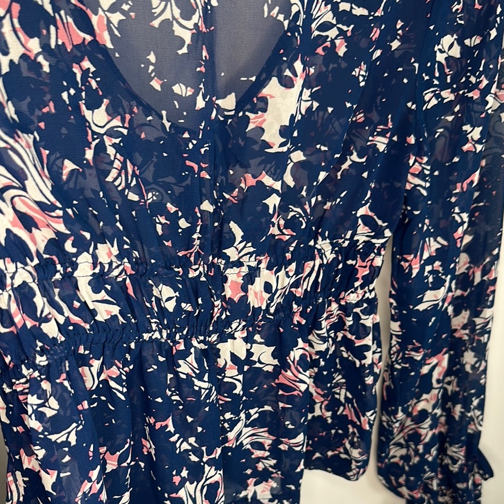 MOD LUSIVE Blue Ruffled Blouse - Picture 6 of 9